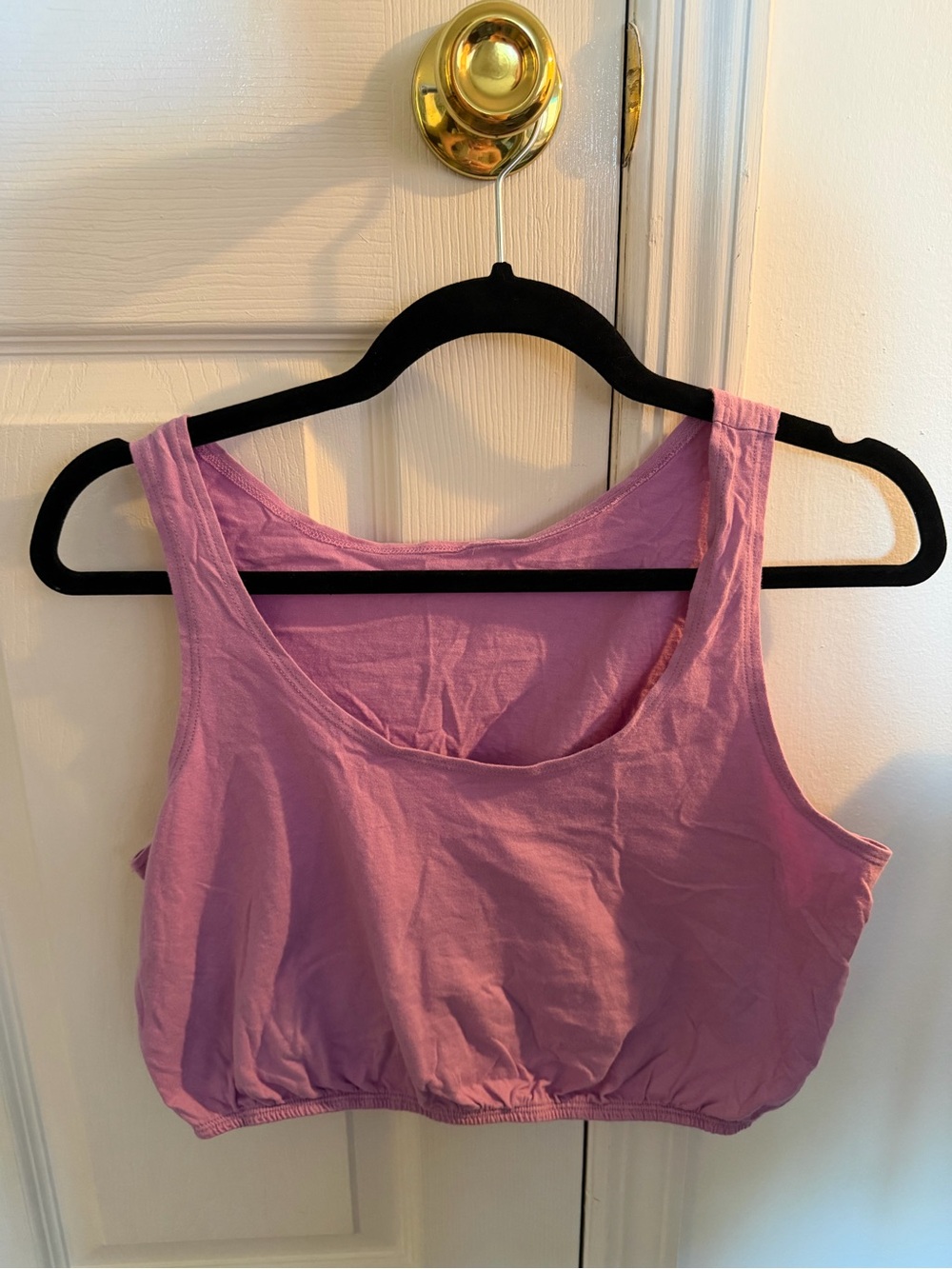 Alo Lilac Scoop Neck Cropped Tank Top